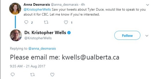 KW asked for interview by CBC